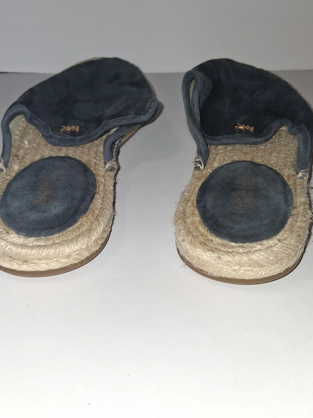 Michael Kors Navy Suede, Leather Upper Slip-On Mules Women's Size 9.5 M